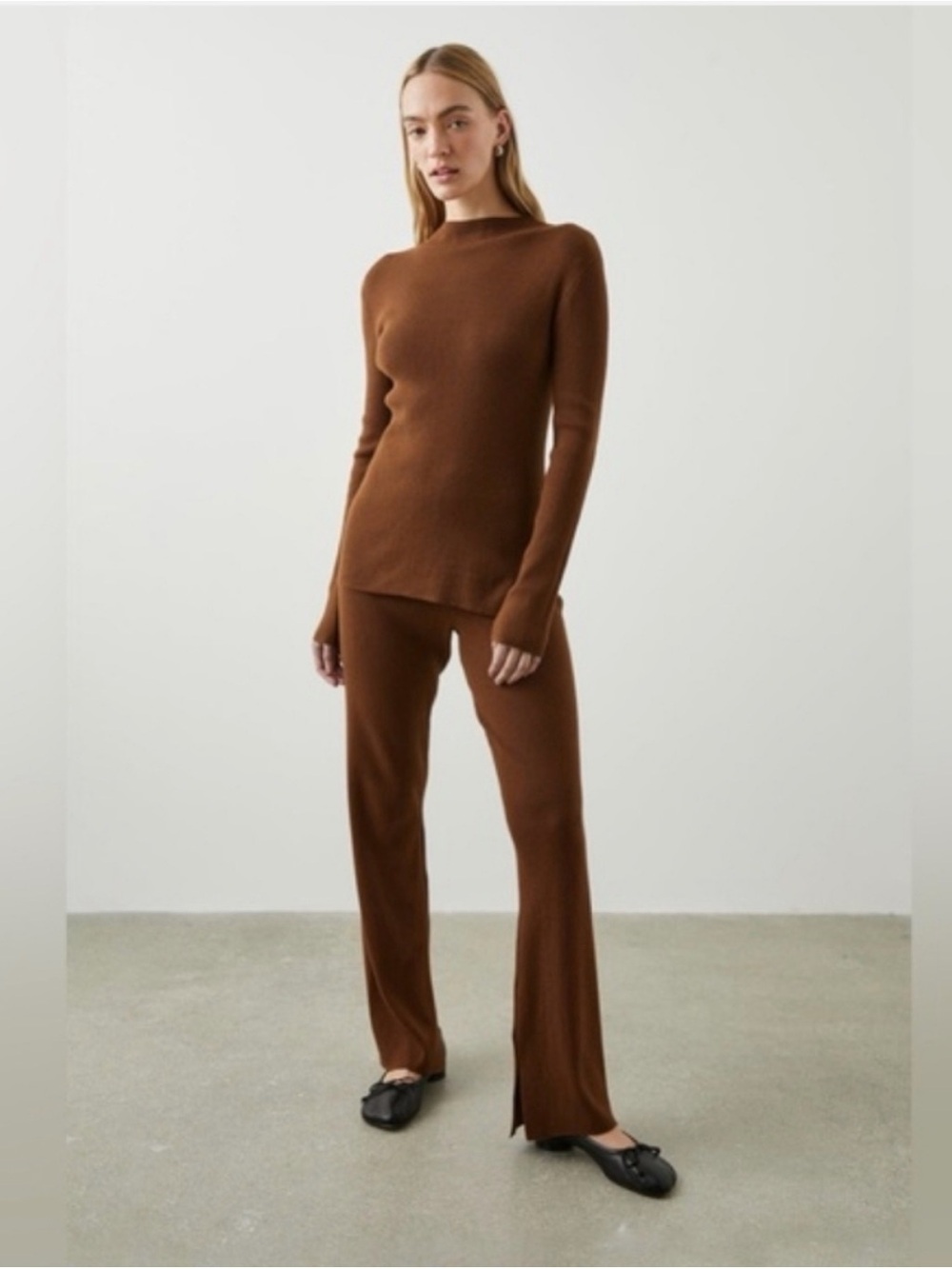Rails Jules Fox Ribbed Leggings in Chestnut